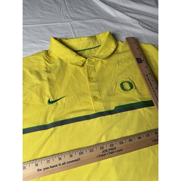 Nike Dri-FIT Oregon Ducks Polo Shirt XXL Yellow Green Game Day Team‎ Gear - Picture 4 of 8